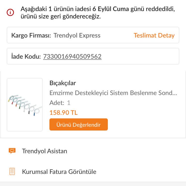 Trendyol Eksik Ürün Ve Destek Sorunu Yaşadım