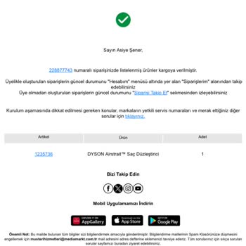 Media Markt Ürünüm Hakkında Bilgi Vermiyor!