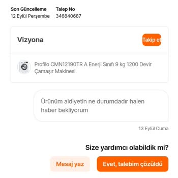Hepsiburada'dan Alınan Çamaşır Makinesi Teslim Edilmedi