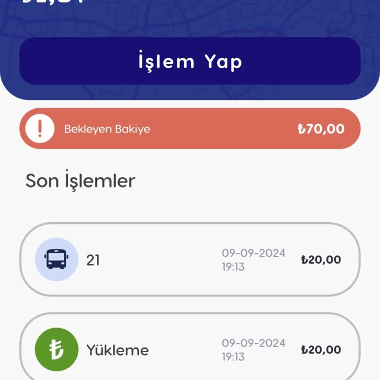 BURULAŞ Bukart Bakiye Yetersiz