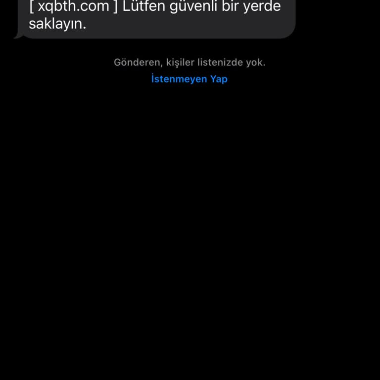 BTK Bilinmeyen Numaradan Gelen Şüpheli Mesaj