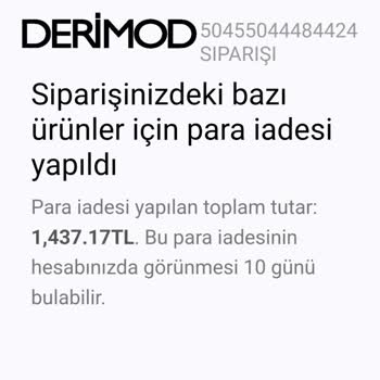 Derimod 15 Gündür Paramı İade Etmiyor