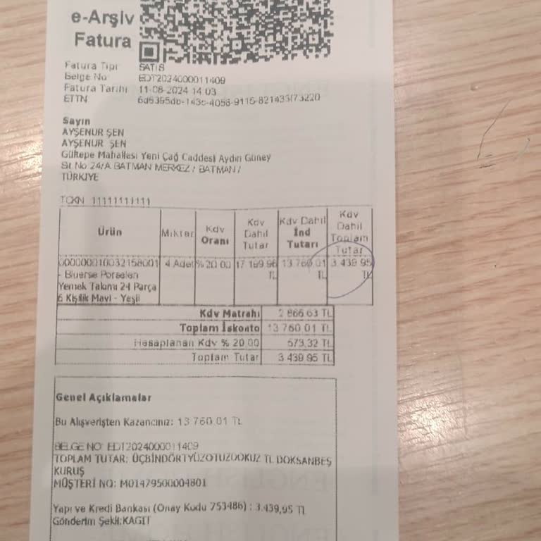 Batman AVM English Home Mağazasından Alınan Yemek Takımı İadesi Sorunu