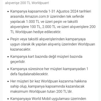 VakıfBank Amazon Harcamamdan Kazandığım 100 TL Worldpuanı Yüklemiyor!