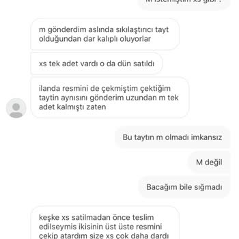 Gardrops Satıcı Yanlış Beden Gönderdi İade Olmadı