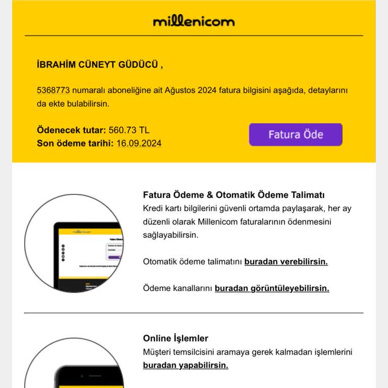 Millenicom İnternet Hizmeti Ve Faturalandırma Sorunları