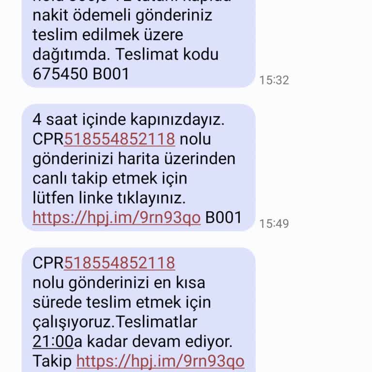 hepsiJET Evde Olduğum Halde Evde Bulunamadı Diye Mesaj Attılar.