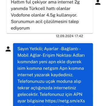 Netgsm Yanıt Vermiyor Sorun