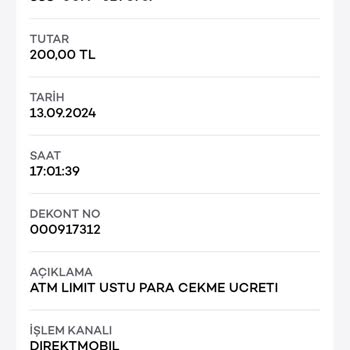 Akbank Şubeden Para Çektiğim Halde Komisyon Kesmiş