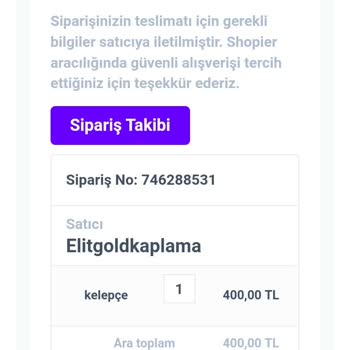 Elit Gold Sipariş İptali İstiyorum