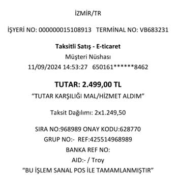 Yapı Kredi Bankası İptal Edilen Ürünün İade Edilmeyen Ücreti