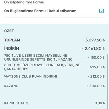 Watsons Uygulama Hakkında Acil Destek
