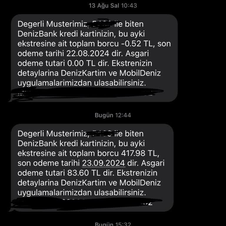 Denizbank Kapattığım Kredi Kartına Haksız Aidat Borcu