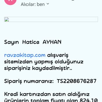 Ravza Kitap İptal Ettikleri Kargomun Para İadesi