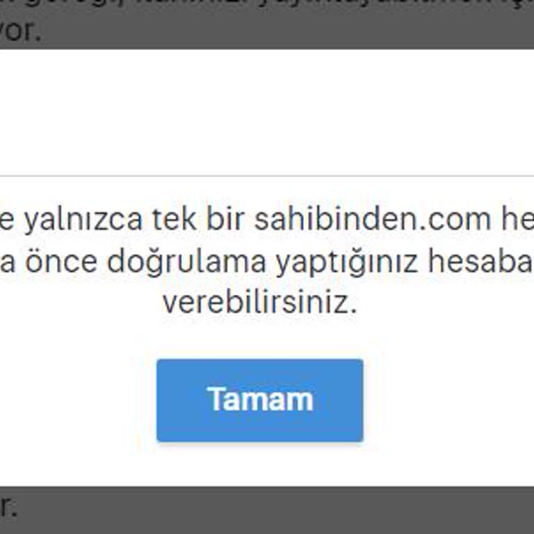 Sahibinden E Devlet Aynı Kimlik Bilgileri Hatası Çözümü