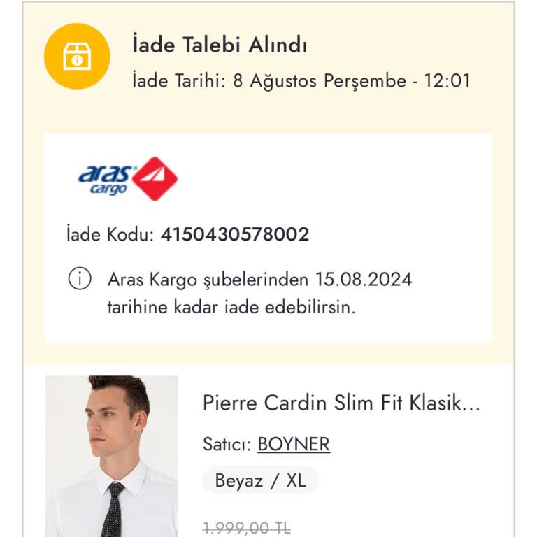 Boyner İade Olamayan Ürün