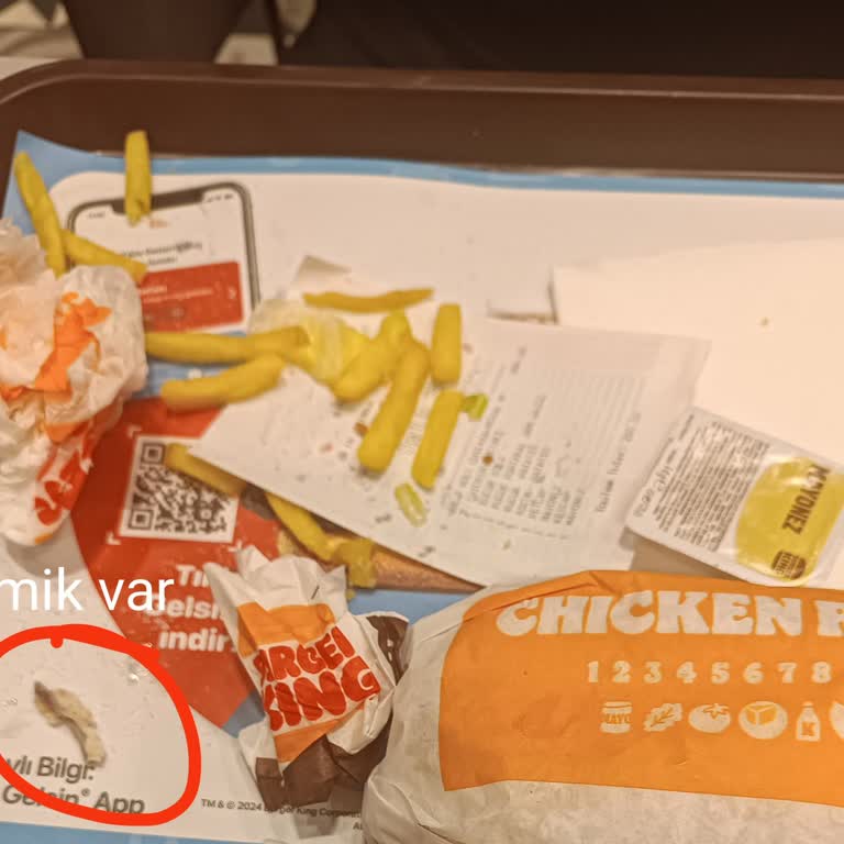 Burger King'den Aldığım Menüden Kemik Çıktı