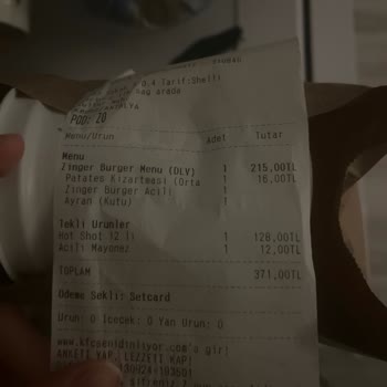 KFC Siparişinde Yaşanan Büyük Sorunlar