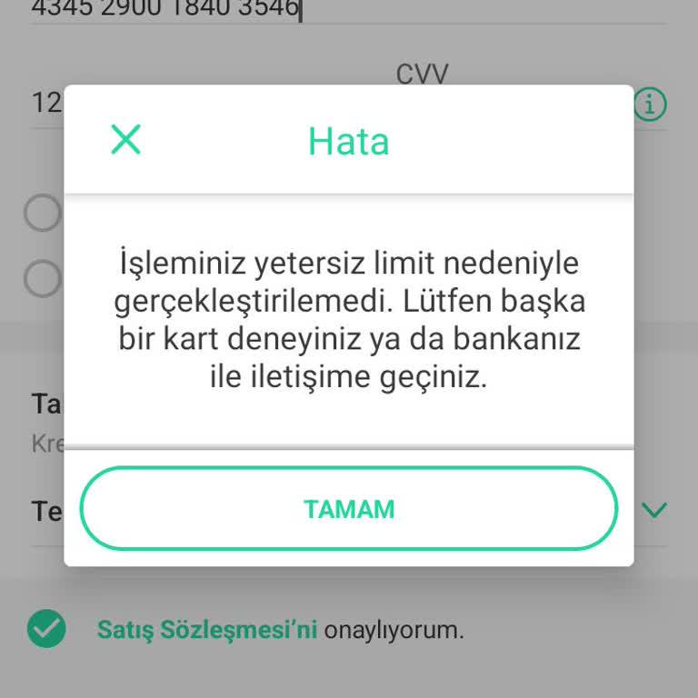 Ziraat Bankası Yetersiz Limit Hatası