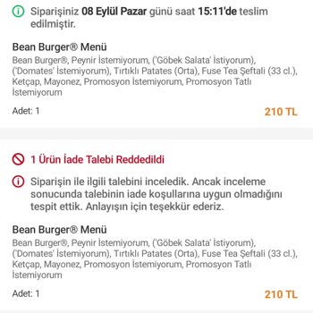 Burger King Yanlış Siparişimi İade Etmedi, Kötü Şube