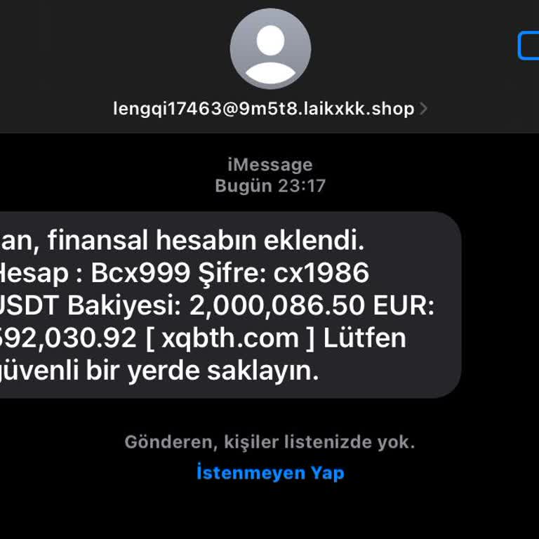 WhatsApp Finansal Hesap Eklendi Mesajı