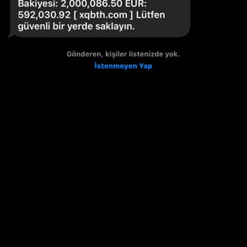 BTK Bilinmeyen Numaradan Gelen Şüpheli SMS