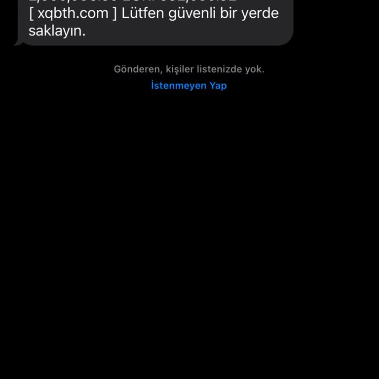 BTK Xqbth.com Kimliği Bilinmeyen Yerden Gelen SMS
