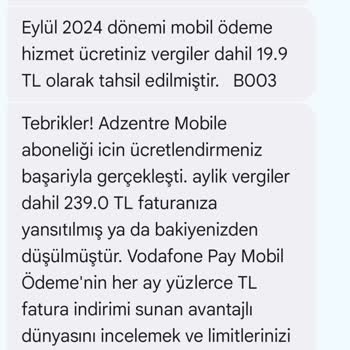 Vodafone Pay Habersiz Yapılan Abonelik Ve Haksız Yere Faturama Yansıtılan Ücret