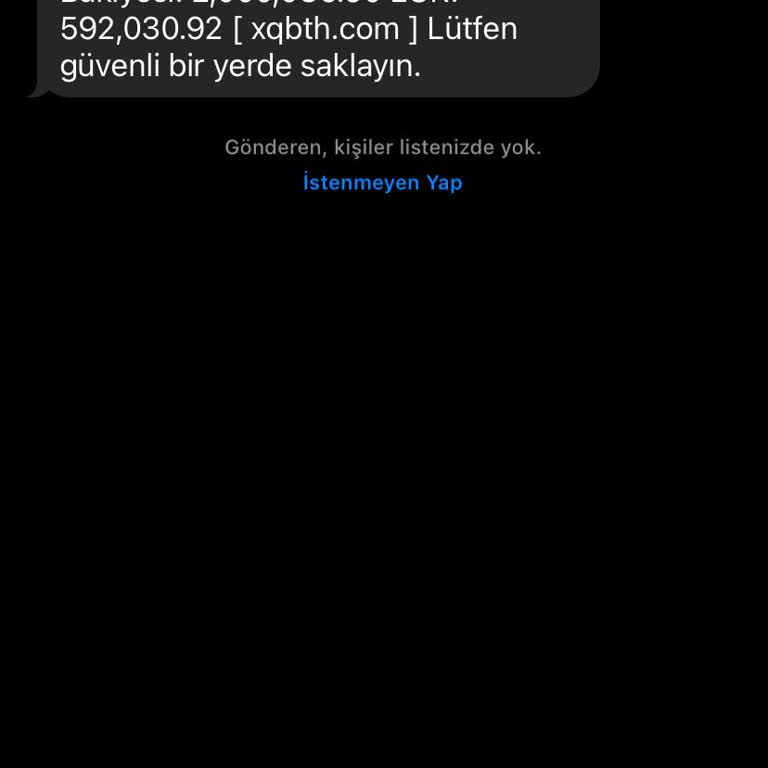 BTK Bilinmeyen Numaradan Gelen Finansal Hesap Bildirimi