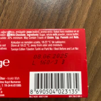 Ülker Sütlü Çikolata “ Bozuk Ürün “