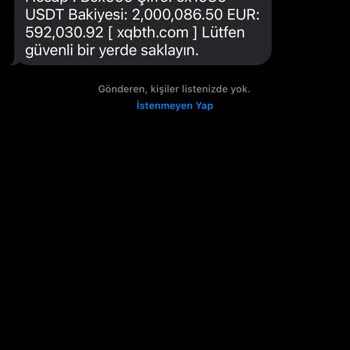 BTK Bilinmeyen Numaradan Finansal Hesap Ekleme Mesajı