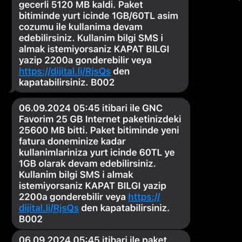 Beklenmedik İnternet Kullanımı ve Yüksek Fatura Şikayeti