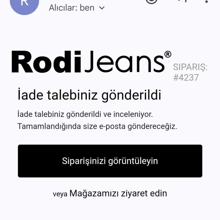 Rodijeans İade Sorunu