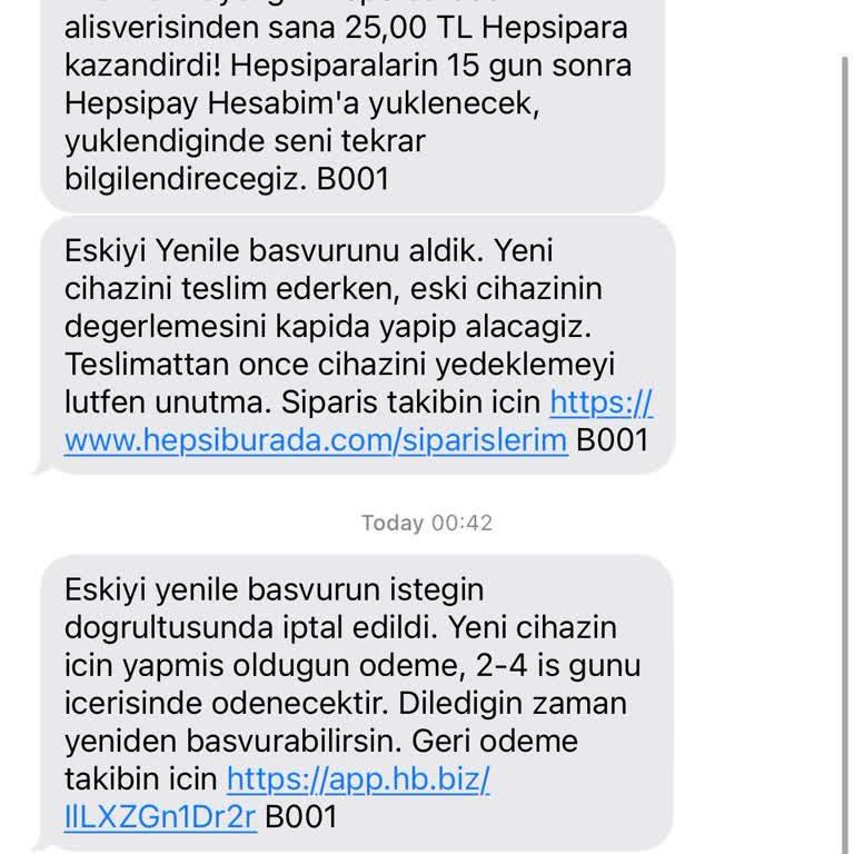 Hepsiburada.com Ödemesi Yapılan Siparişi İptal Etti