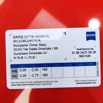 Beta Optik Yeni Aldığım Zeiss Camın Çizilme Problemi