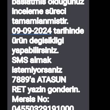 Atasun Optik Gözlük Çerçeve Eğildi İade Dediler Ancak Teslim Etmediler