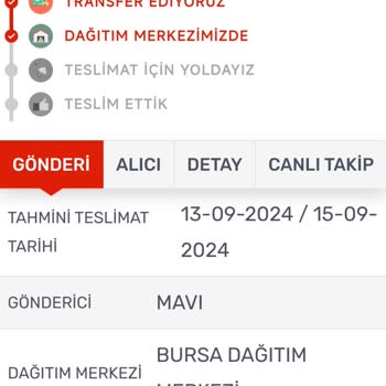 Maviden On Lıne Aldığım Ürün 10 Gündür Tarafıma Teslim Edilmedi
