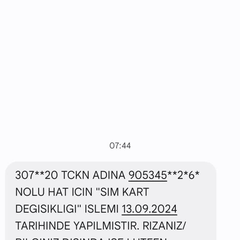 Turkcell Sim Kart Değişikliği İşlemi Hakkında Acil Yardım Talebi