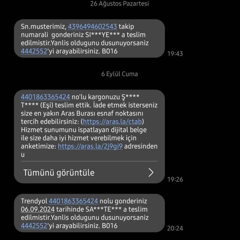 Aras Kargo, Yanlış İşlem