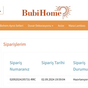 Bubi Home Siparişim Kargoya Verilmedi