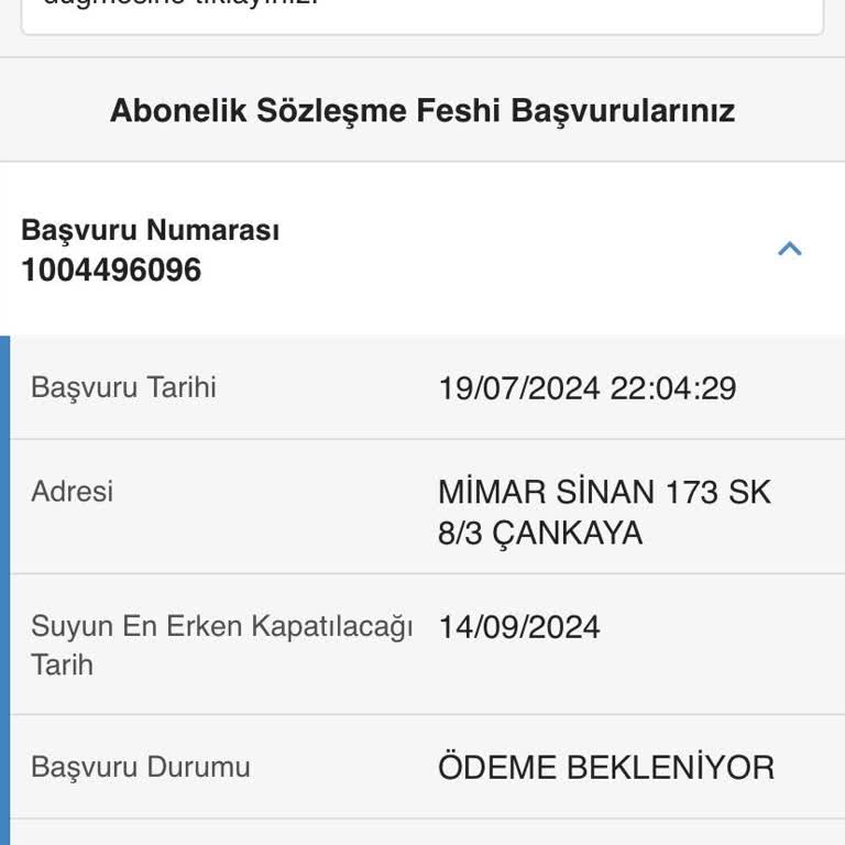 Ankara ASKİ Abone Feshi Gerçekleşmedi