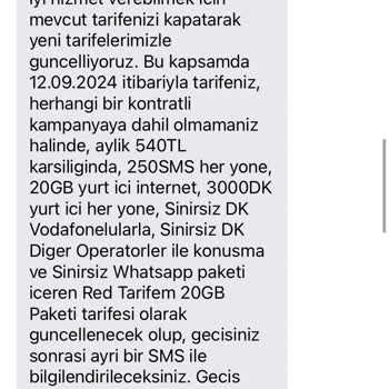 Vodafone'dan Yanıltıcı Tarife Değişikliği ve Müşteri Hizmetleri Sorunu