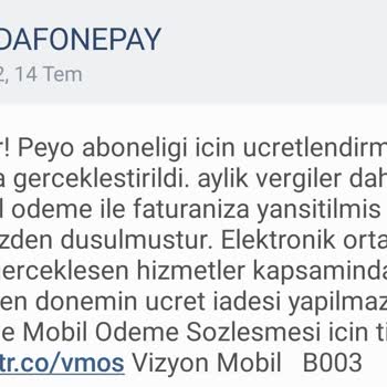 Bilgim Dışında Oluşan Abonelik ve Anlaşılmaz Hizmet