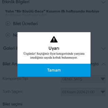 Biletix Yalın Konserinde Yan Yana Bilet Sorunu!