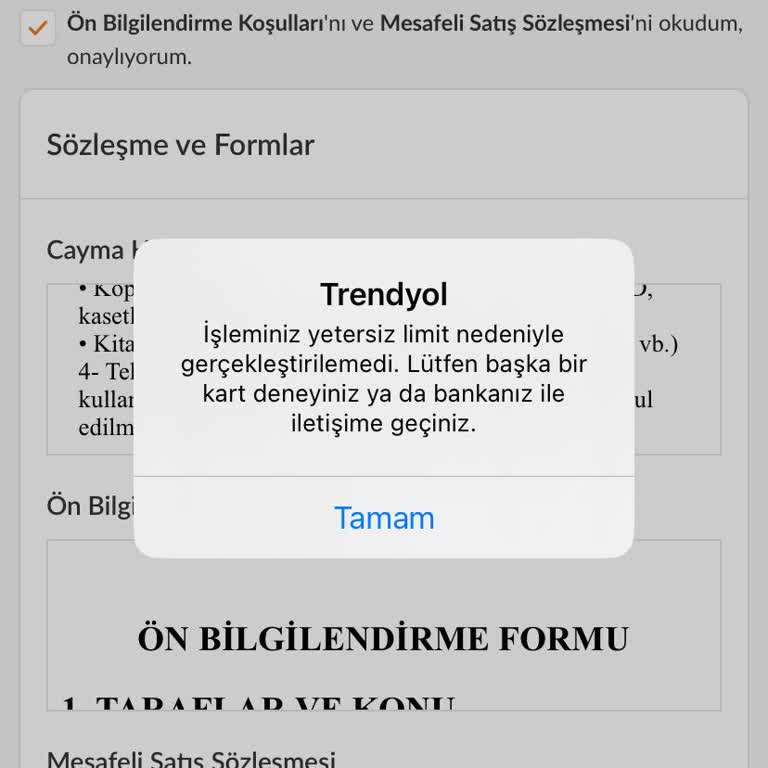 Trendyol Ziraat Genç Banka Kartımdan Alışveriş Yapamıyorum