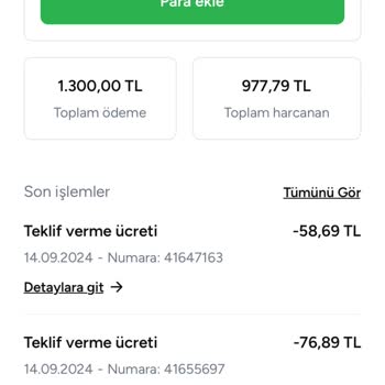 Armut Para Yükledikten Sonra Fırsatlar, Hizmetlerim Ve Tekliflerim Silindi