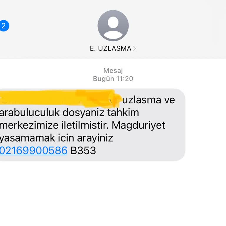 E.UZLASMA (SMS) E. Uzlaşma SMS