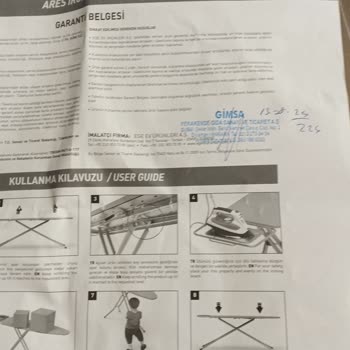 Gimsa Eryaman Şubesinden Aldığım Ütü Masası Sorunu