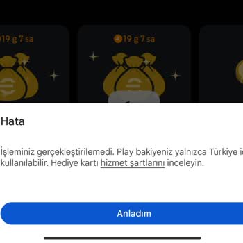 Google Play Satın Alma Hatası.
