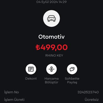 Rhino KEY TR Siparişimin 10 Gündür Gelmemesi Ve Bilgilendirme Eksikliği